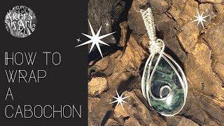 How To Wrap a Cabochon Stone Pendant  Tutorial [upl. by Lejna]