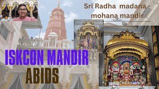 Iskcon Mandir Abids Hyderabad full vlog in telugu iskcon [upl. by Yeslrahc]