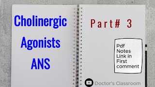 Cholinergic Agonists  ANS  Part 3 [upl. by Anasiul]