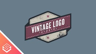 Inkscape for Beginners Vintage Logo Tutorial [upl. by Alitha]