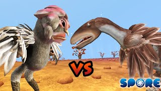 Humanoid Owl vs Utahraptor  Horror vs DIno S1E5  SPORE [upl. by Gnot349]