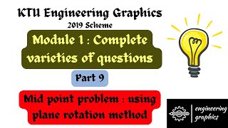 Mid point problem KTU Engineering Graphics 2019 scheme Module 1 All you need to know Part 8 [upl. by Eveivaneg]