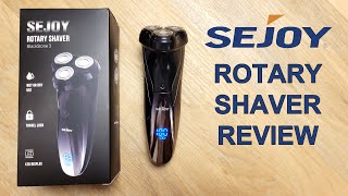 SEJOY ROTARY SHAVER REVIEW  Electric S3 BlackStone 3 Wet Or Dry Shaver amp Trimmer  IPX7 Waterproof [upl. by Downs20]