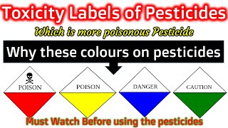 Pesticide Toxicit Label । Toxicity Labels on Pesticide । Which are more poisonous Pesticides । [upl. by Craddock]