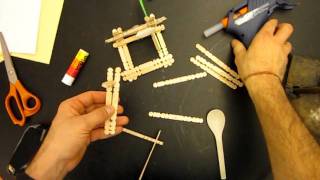 How to build a tabletop catapult [upl. by Hiamerej]