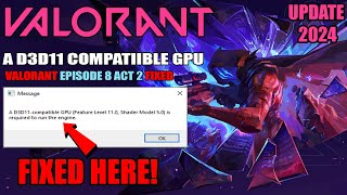 A d3d11compatible gpu feature level 110 shader model 50 is required to run the engine Valorant [upl. by Ramuk]