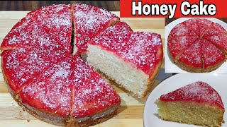 Honey Cake Recipe in Kadai  No EggsNo OvenCondensed Milk  How To Make bakery style Honey Cake [upl. by Walter]