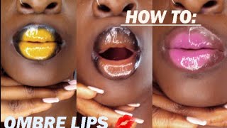 HOW TO ACHIEVE OMBRE LIPS 💋 TUTORIALAFFORDABLE TUTORIAL [upl. by Vittoria]