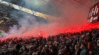 Ambiance craquage et fumigènes DERBY DU LAC  Servette  Lausanne Sport 10032024 [upl. by Annoirb]