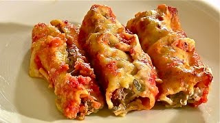 Cannelloni mit Rinderhack FüllungCannelloni mit HackfleischTomatensauce und Bechamelsauce [upl. by Vories350]