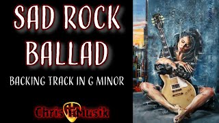 Sad Rock Ballad Guitar Backing Track in G minor80 BPM [upl. by Auohp]