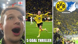 ENGLISH FAN EXPERIENCES DORTMUND ATMOSPHERE v Hoffenheim  HAALAND [upl. by Urita]