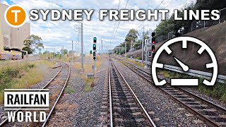 Cab ride with speedometer  Freight lines Chullora Enfield  Sydney trains T3 Sydenham Central  4K [upl. by Dirgis]