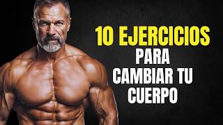 🔴Los ÚNICOS 10 EJERCICIOS que Necesitas Para Ganar Masa Muscular  Hombres de 40 años [upl. by Enelkcaj]