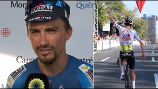 Grand Prix de Montréal 2024  Julian Alaphilippe quotCe nétait pas possible de suivre Tadej Pogacarquot [upl. by Anelac]