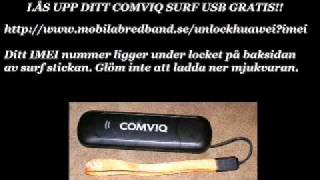 LÅS UPP COMVIQ SURF GRATIS [upl. by Aipotu]