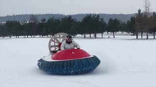 Hovercrafts in the snow at Wensum Valley Golf Club [upl. by Joye]