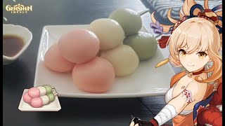 【Genshin Impact】“Tricolor Dango” in Real Life [upl. by Atsuj]