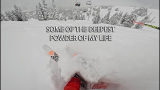 UNREAL SOME OF THE DEEPEST POWDER SKIING OF MY LIFE  BLACK CROWS NOCTA [upl. by Anawaj]