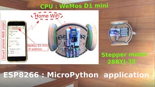 MicroPythonESP8266 Stepper motor control sample [upl. by Gnilyam]