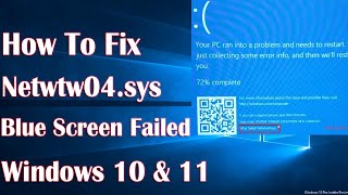 Netwtw04 sys Failed Blue Screen On Windows10  How To Fix [upl. by Lyn945]