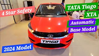 Hatchback with 4 star safety  TATA Tiago XTA Automatic Flame Red tata tiago [upl. by Razatlab660]