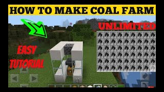 HOW TO MAKE INFINITE COAL FARM IN MINECRAFT  MINECRAFT PE [upl. by Nelie191]