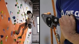 How to Lower Climber in TopRope Belay  Rock Climbing [upl. by Sucramd93]