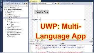 Solved Create Multi Language App in Windows 10 Universal UWP MAT Multilingual Localisation [upl. by Eelrahc]