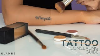 How To Cover and Conceal Tattoos  Quick and Detailed Makeup Routine [upl. by Calypso667]