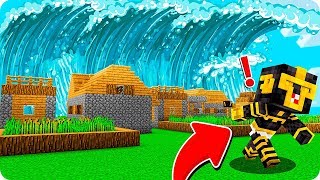 MINIMASSI SOBREVIVE A UN TSUNAMI EN MINECRAFT 😱 [upl. by Allard]