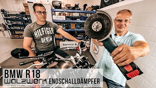 Mit der FLEX an der BMW R18  Walzwerk Endschalldämpfer [upl. by Vookles848]