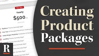 Creating Packages for Your Products and Services [upl. by Auehsoj]