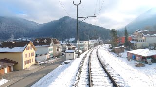 ★ 4K 🇨🇭 Le Locle  LachauxdeFonds  BielBienne cab ride 012021 Führerstandsmitfahrt [upl. by Pampuch]