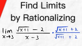 Evaluating Limits by Rationalizing  Calculus 1 [upl. by Bascio]