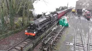 44871 passes Haworth Yard at 1104am Saturday 23rd December 2023 Please subscribe to this channel [upl. by Wagner]