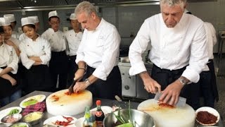 Bourdain and Ripert get schooled in Sichuan cuisine [upl. by Gensmer]