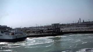 Calais Ferry Port  departure for England [upl. by Fillander]