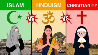 islam vs christianity vs hinduism comparison  religion comparison 2024 [upl. by Aicela]