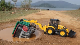 Tipper Truck Accident Pit Pulling Out JCB  Pumpkin Vs Truck  Dump Truck  Sand Loading  CS Toy [upl. by Ztirf]