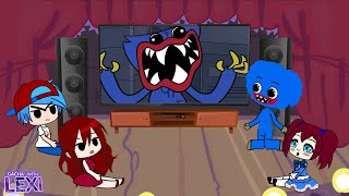 FNF Characters amp Huggy Wuggy React to Poppy Playtime Memes Part 2  Gacha with Lexi [upl. by Alyakcm110]