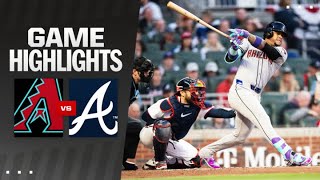 Dbacks vs Braves Game Highlights 4524  MLB Highlights [upl. by Sotsirhc]