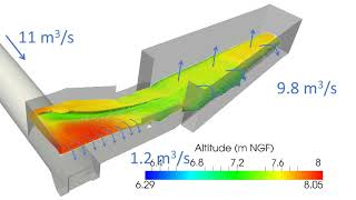 3D EAU  Optimisation dun ouvrage d’écrêtement alimentant un bassin [upl. by Natloz]