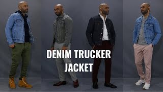 How To Wear A Denim Trucker Jacket 6 Different Ways [upl. by Zelig]