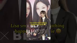 Lisa reflexed quickly even though she couldnt see Jennie shorts blackpink lisa jennie [upl. by Leroi]