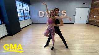 Chrishell Stause takes us behind the scenes of her 2nd week on ‘DWTS’ l GMA Digital [upl. by Corvin]