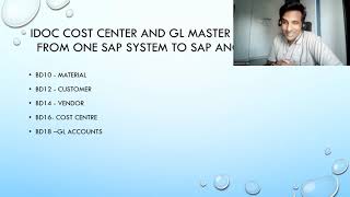 COST CENTER AND GL ACCOUNT DATA transfer through idoc from sap to sap systems [upl. by Kred]