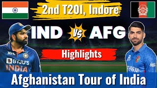 Ind vs Afg Live 2nd T20I IND win by 6 wickets in Indore and clinch the series 20 [upl. by Nevs843]