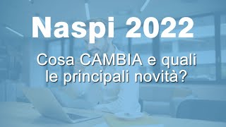 Cosa cambia con la Disoccupazione NASPI 2022 [upl. by Puto]