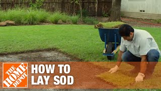 Laying Sod amp How to Prepare Soil For Sod  The Home Depot [upl. by Carmon437]